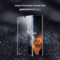 For Samsung Galaxy S23 S22 S21 Ultra Film 3D Nillkin Impact Resistant Curved Film Curved Full Screen Glue Protective For No - Samsung Galaxy S23 Ultra