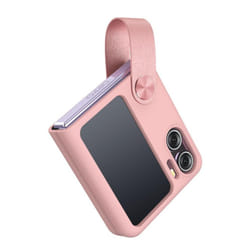 NILLKIN for OPPO Find N2 Flip 5G Case Flex Flip Case FlipFinger Strap Liquid Sillicone Phone Back Cover for Oppo Find N2 Fli - OPPO Find N2 Flip, pink