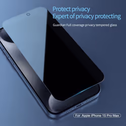 Nillkin for iPhone 15 Pro Max Guardian Full Coverage Privacy Tempered Glass Screen Protector Film For iPhone15 Plus