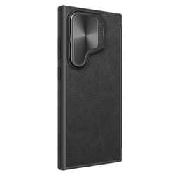Nillkin For Samsung Galaxy S24 Ultra Plus Phone Case Qin Prop Leather Cover Camera Protection Back Cover - Samsung Galaxy S24, black