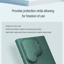 NILLKIN for Samsung Galaxy S24 Ultra Phone Case CamShield Silky Prop silicone Cover Camera Protection Back Cover - No Magnetic Black, as the picture