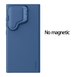NILLKIN for Samsung Galaxy S24 Ultra Phone Case CamShield Silky Prop silicone Cover Camera Protection Back Cover - No Magnetic Blue, as the picture