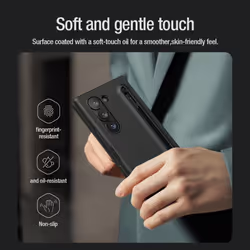 Nillkin for Samsung Galaxy Z Fold 6 Case Flex Pure Fold Case ( S Pen version ) for Samsung Galaxy Z Fold6 Phone Case With - black, Samsung Z Fold 6 5G