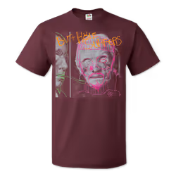Butthole Surfers Psychic Powerless (Maroon) T-shirt S - S
