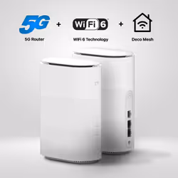 G5B - Unlocked wireless 5G AX3000 WiFi6 Whole Home Router, Premium Design with low-power consumption, no configuraiton req, parental controls, easy