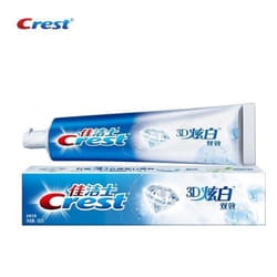 Tooth paste Crest 3D MICA Double-Effect Teeth paste Whitening Toothpaste Solid Teeth Glossy Cool Mint Flavor 120g - white