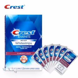 1 box 3D White White Strips Glamorous White 10 Treatment Teeth Whitening Kit Safe No Slip Strips 10 Days Visibly Whiter No box - as the picture