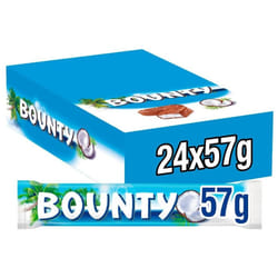 Bounty Coconut Milk Chocolate Duo Bar Bulk Box,24 Bars of 57g