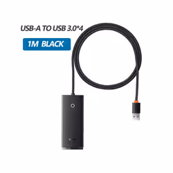 Baseus USB C Hub 4-in-1 Multi-Port Adapter 5Gbps USB-A 3.0 Ports - USB A 1m