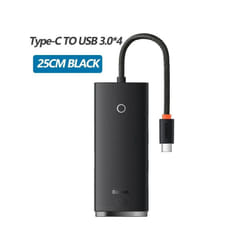 Baseus USB C Hub 4-in-1 Multi-Port Adapter 5Gbps USB-A 3.0 Ports - USB C 25cm