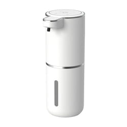 380ml Automatic Soap Dispenser Foam USB Charging Touchless Smart Display Infrared Sensor Liquid Soap Dispensers Hand Washer - white, 1pcs
