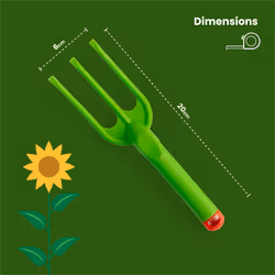 Bigjigs Toys Kids Gardening Tools Set - 3 Piece Garden Tools Toy Set with Hand Fork, Trowel and Rake, Quality Toddler Gardening Set for 18 months +