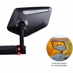 Bicycle Mirror for E-Bike Rear View Mirror Bicycle Ebike, Bicycle Mirror for Handlebar 17-22 mm, Bicycle Mirror Rear View Mir ...