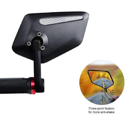 Bicycle Mirror for E-Bike Rear View Mirror Bicycle Ebike, Bicycle Mirror for Handlebar 17-22 mm, Bicycle Mirror Rear View Mirror for Bicycles - Left