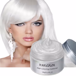 White Hair Color Dye Temporary Hair Wax Spray Natural Hairstyle Wax Hair Paint for Men and Women White Hair Dye Suitable for  ...