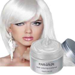 White Hair Color Dye Temporary Hair Wax Spray Natural Hairstyle Wax Hair Paint for Men and Women White Hair Dye Suitable for Parties Cosplay and Hallo