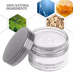 White Hair Color Dye Temporary Hair Wax Spray Natural Hairstyle Wax Hair Paint for Men and Women White Hair Dye Suitable for Parties Cosplay and Hallo