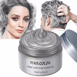 Gray Temporary Hair Dye Hair Wax Color Hairstyle Cream for Men and Women Fashion Gray Hair Spray Color Sliver Grey Hair Spray ...
