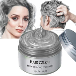 Gray Temporary Hair Dye Hair Wax Color Hairstyle Cream for Men and Women Fashion Gray Hair Spray Color Sliver Grey Hair Spray Color Hair Paint Wax Sui