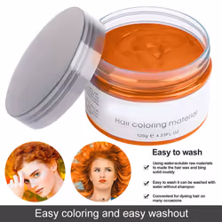 Hair Dye Wax Temporary Hair Color Dye Styling Cream for Men and Women Hair Color Wax 4.23 ounces Natural Fashion Hair Colored Wax Mud for Party Cospla