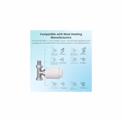 Zigbee Thermostatic Radiator Valve, TRVZB, Add-On Smart Radiator Valve For Smart Home Control, Easy Installation, Save Heating Costs, Works With Alexa - Additional view 8