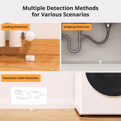 SNZB-05P Zigbee Water Leak Sensor without Detection Cable, Wireless Mini Flood Detector for Alarm System and Smart Home Automation, Water Sensor Alarm