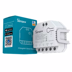 Sonoff Dual R3, Wired & Wireless, Wi-Fi, White, 2 channels, 2200 W, 2.4 - 2.4835 MHz