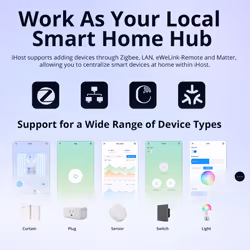 iHost Smart Home Hub 2G, Local Private Server Device, Support SONOFF Zigbee Ecosystem, Work as Your Smart Bridge,Support Open API and ADD-On