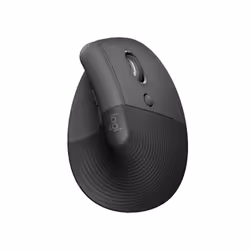 Logitech Lift, Right-hand, Vertical design, Optical, RF Wireless + Bluetooth, 4000 DPI, Graphite