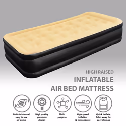 Jilong Luxury Air Bed Mattress Soft Flocked Inflatable Relaxing Airbed Camping - Single