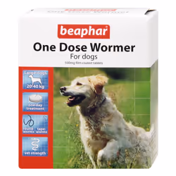 One Dose Wormer Large Dog Worming Tablets 4 Tablets