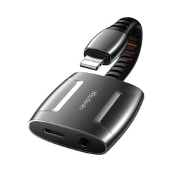Mcdodo Audio Adapter Lightning to 3.5mm Splitter Earphone Music Calls Charging