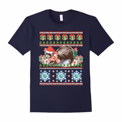 Ferret Pet Lovers Ugly Christmas T-Shirt-Father's Day - XXXL