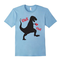Dinosaur Rawr T-Shirt â Valentine's Day Love Tee-Father's Day - XXXL