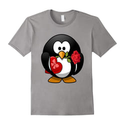 Valentine's Day Penguin T Shirt, Love Relationships Couples-Father's Day - XL