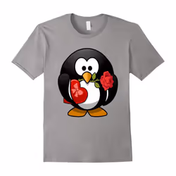 Valentine's Day Penguin T Shirt, Love Relationships Couples-Father's Day - XXXL