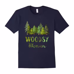 Woodsy Woman T-Shirt â Outdoor Camping Nature Lovers Tee-Father's Day - L
