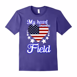 My heart is on that field T-shirt, American football lover-Father's Day - M