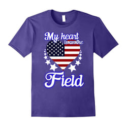 My heart is on that field T-shirt, American football lover-Father's Day - L