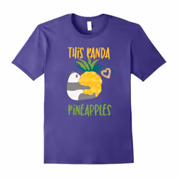 This Panda Loves Pineapples T Shirt Pandas Tee-Father's Day - XXL