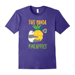 This Panda Loves Pineapples T Shirt Pandas Tee-Father's Day - XXL