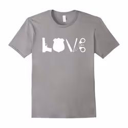 Police officer symbol love â Cool policeman shirt-Father's Day - S