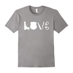 Police officer symbol love â Cool policeman shirt-Father's Day - S