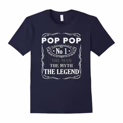 Men's Pop Pop â The Man The Myth The Legend T-Shirt â Dad T Shirt-Father's Day - S