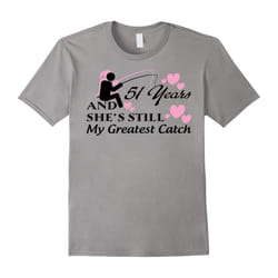Fishing Shirt â 51st Wedding Anniversary Gifts Shirt-Father's Day - XL