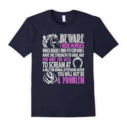 Horse Gifts For Girls I Ride Horses T Shirt For Horse Lovers-Father's Day - S