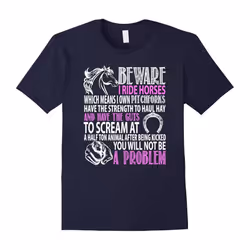 Horse Gifts For Girls I Ride Horses T Shirt For Horse Lovers-Father's Day - L