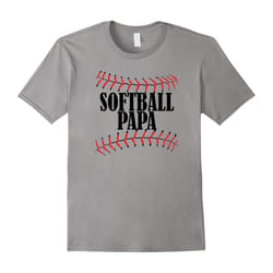 Softball Papa Tshirt Grandparents Grandpa Shirt-Father's Day - L