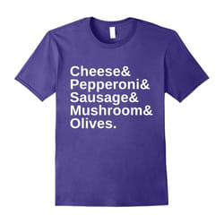 Everybody Loves Pizza: Pepperoni & Sausage & T-Shirt-Father's Day - L