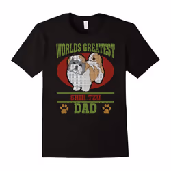 Ugly Sweater Shih Tzu Dad T-shirt-Father's Day - L